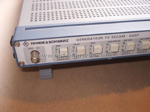 Generateur TV SECAM SGSF - 2016.7048.02; Rohde & Schwarz, PTE (ID = 1685050) Equipment