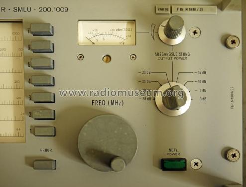 Leistungs-Messender SMLU 200.1009 Var. 02; Rohde & Schwarz, PTE (ID = 1805897) Equipment