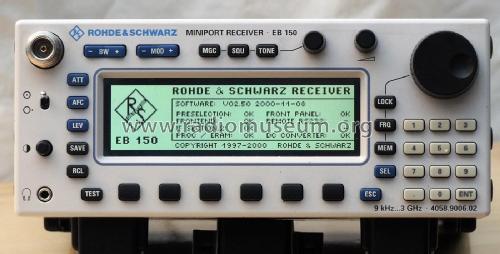 Miniport Receiver Empfänger EB150 4058.9006.02; Rohde & Schwarz, PTE (ID = 2602521) Commercial Re
