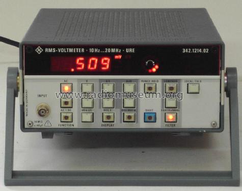 RMS-Voltmeter URE 342.1214.02; Rohde & Schwarz, PTE (ID = 1899594) Equipment