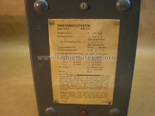 Taschen-Röhrenvoltmeter UDT ; Rohde & Schwarz, PTE (ID = 1778484) Equipment