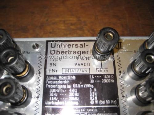 Symmetrischer Universal-Übertrager TAN BN 96900; Rohde & Schwarz, PTE (ID = 1698166) Equipment