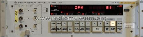 Vector Analyzer ZPV 291.4012; Rohde & Schwarz, PTE (ID = 2288651) Equipment