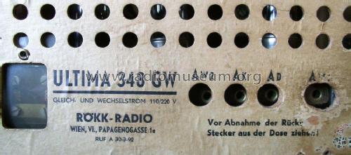 Ultima 348GW; Rökk Radio Wien, VI. (ID = 2277707) Radio