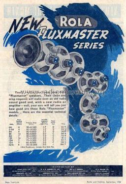 Fluxmaster Series 8K; Rola Company AUS Pty (ID = 2433376) Speaker-P