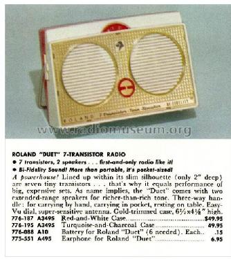 7 Transistor-Twin Speaker Bi-Fidelity 'Duet' 71-483 ; Roland Radio (ID = 2456854) Radio