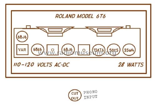 Roland 6T6; Roland Radio (ID = 2928017) Radio