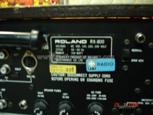 RX-800 Stereo ; Roland Radio; (ID = 478036) Radio