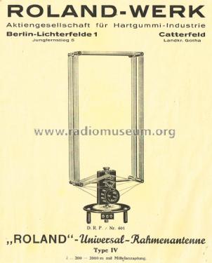 Roland-Universal-Rahmen IV; Roland-Werk AG; (ID = 2807267) Antenna