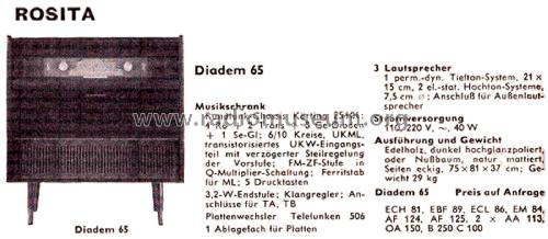 Diadem 65 Ch= 25101; Rosita, Theo Schmitz (ID = 2877171) Radio