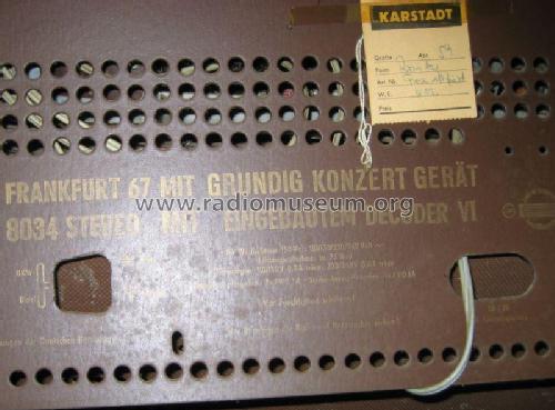 Frankfurt 67 Ch= Grundig 8034 Stereo; Rosita, Theo Schmitz (ID = 2592203) Radio