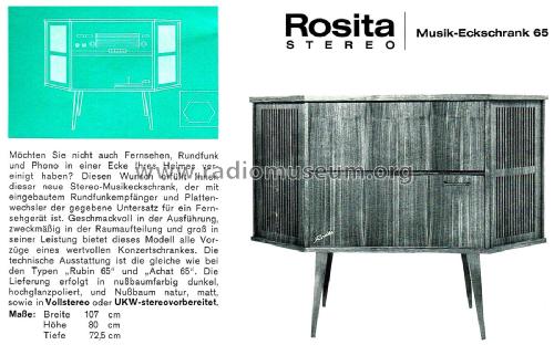 Musik-Eckschrank 65 Ch= 25501; Rosita, Theo Schmitz (ID = 2561029) Radio