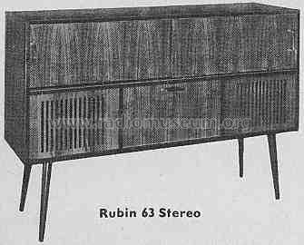 Rubin 63 Stereo Ch= 24501; Rosita, Theo Schmitz (ID = 318576) Radio