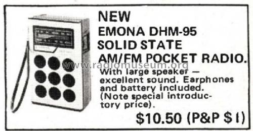 Compact Solid State AM/FM Radio DHM-95; Ross Electronics (ID = 2974042) Radio