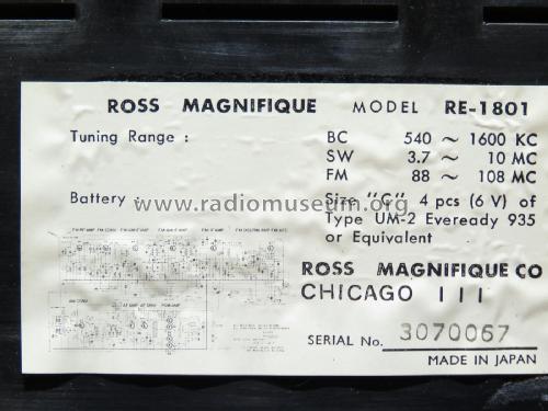 Magnifique 13 Transistor RE-1801; Ross Electronics (ID = 1990353) Radio