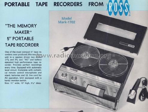 Record-O-Matic Mark-1702; Ross Electronics (ID = 2951040) Enrég.-R