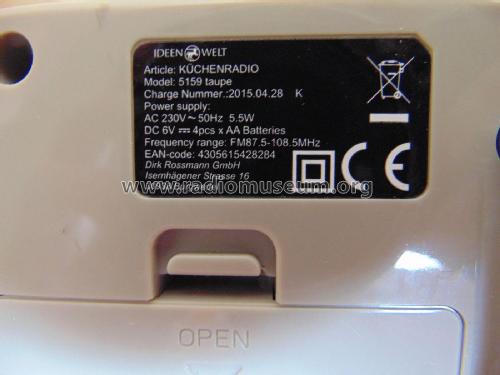 Küchenradio 5159 Vertikal taupe; Rossmann, Dirk, GmbH (ID = 2733802) Radio