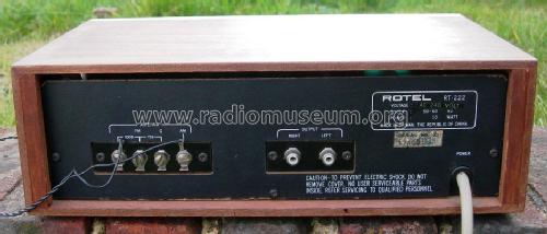 AM/FM Stereo Tuner RT-222; Rotel, The, Co., Ltd (ID = 587759) Radio