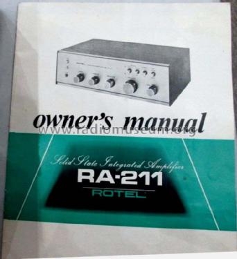 Integrated Stereo Amplifier RA-211; Rotel, The, Co., Ltd (ID = 2077083) Ampl/Mixer