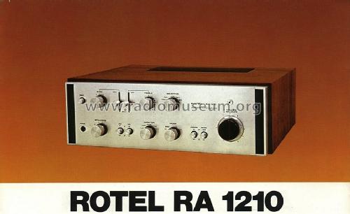 Solid State Stereo Amplifier RA-1210; Rotel, The, Co., Ltd (ID = 587452) Ampl/Mixer