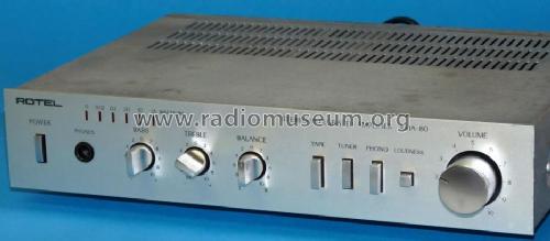 Stereo Integrated Amplifier RMA-80; Rotel, The, Co., Ltd (ID = 784731) Ampl/Mixer