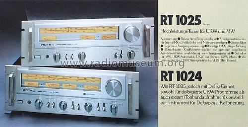 AM/FM Stereo Tuner RT-1024; Rotel, The, Co., Ltd (ID = 585846) Radio