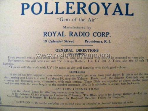 PolleRoyal 3-Dial; Royal - see also in (ID = 829797) Radio