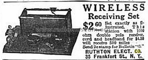 Wireless Receiving Set ; Ruthton Electric Co. (ID = 1064311) Crystal