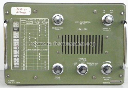 UKW-Funktelefon Sailor SE 770 / DEBEG 7600; SP Radio S.P., (ID = 971734) Commercial TRX