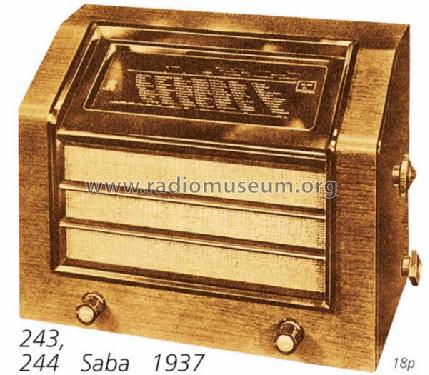 S-243WL 243WL; SABA; Villingen (ID = 712) Radio