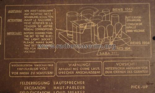 310W; SABA; Villingen (ID = 2580356) Radio