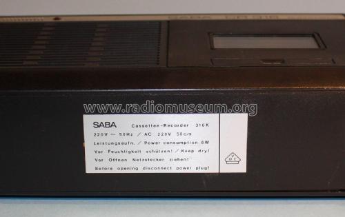 Cassetten-Recorder CR 316 automatic K ; SABA; Villingen (ID = 1766860) Reg-Riprod