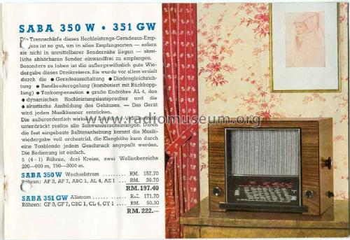 S-350W 350W; SABA; Villingen (ID = 256120) Radio