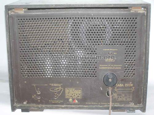 S-351GW 351GW; SABA; Villingen (ID = 721728) Radio