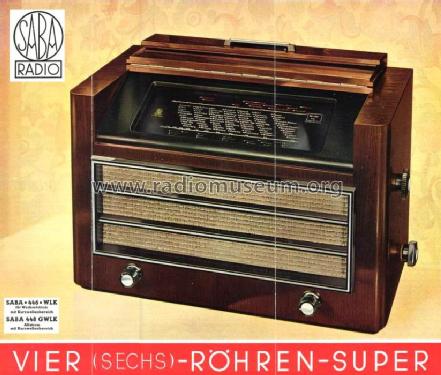 S-446WLK 446WLK; SABA; Villingen (ID = 493549) Radio