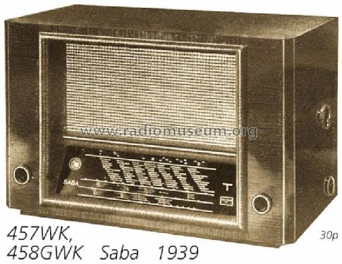 S-457WK 457WK; SABA; Villingen (ID = 725) Radio