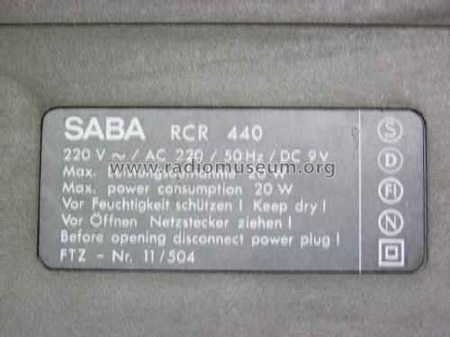 4 Band Stereo Radio Recorder RCR 440; SABA; Villingen (ID = 1795345) Radio