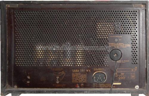 S-580WK; SABA; Villingen (ID = 606505) Radio