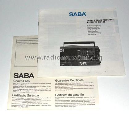 5 Band Receiver RX 145; SABA; Villingen (ID = 1905217) Radio