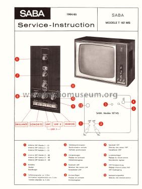 5 Normen-Fernseh-Tischgerät T 167 MS; SABA; Villingen (ID = 2836332) Television