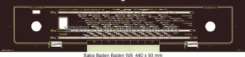 Baden-Baden W5; SABA; Villingen (ID = 1402920) Radio