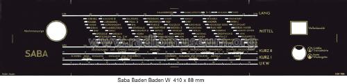 Baden-Baden W; SABA; Villingen (ID = 955433) Radio