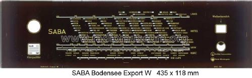 Bodensee W Export ; SABA; Villingen (ID = 650936) Radio
