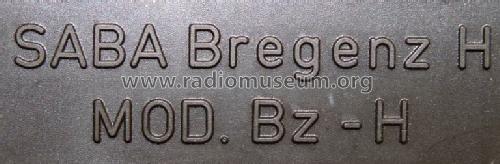 Bregenz H Mod. Bz-H; SABA; Villingen (ID = 733845) Radio