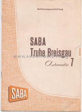 Breisgau-Automatic 7; SABA; Villingen (ID = 1242564) Radio