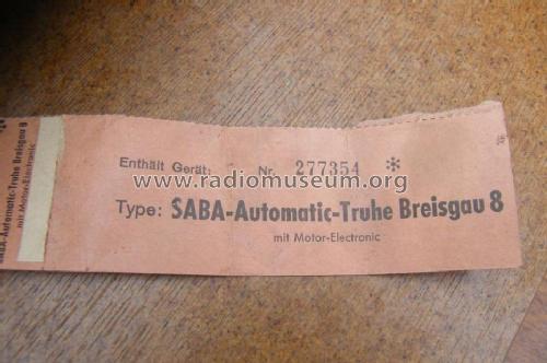 Breisgau Automatic 8; SABA; Villingen (ID = 1033108) Radio