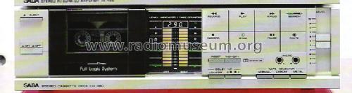 Stereo Cassette Deck CD480; SABA; Villingen (ID = 438081) Ton-Bild