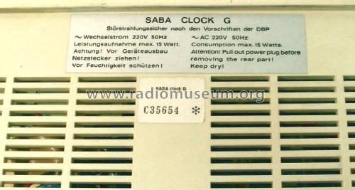 Clock Automatic  G; SABA; Villingen (ID = 1670301) Radio