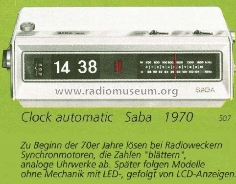 Clock Automatic  G; SABA; Villingen (ID = 747) Radio