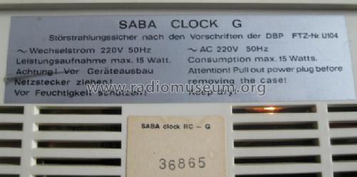 Clock Automatic  G; SABA; Villingen (ID = 879687) Radio